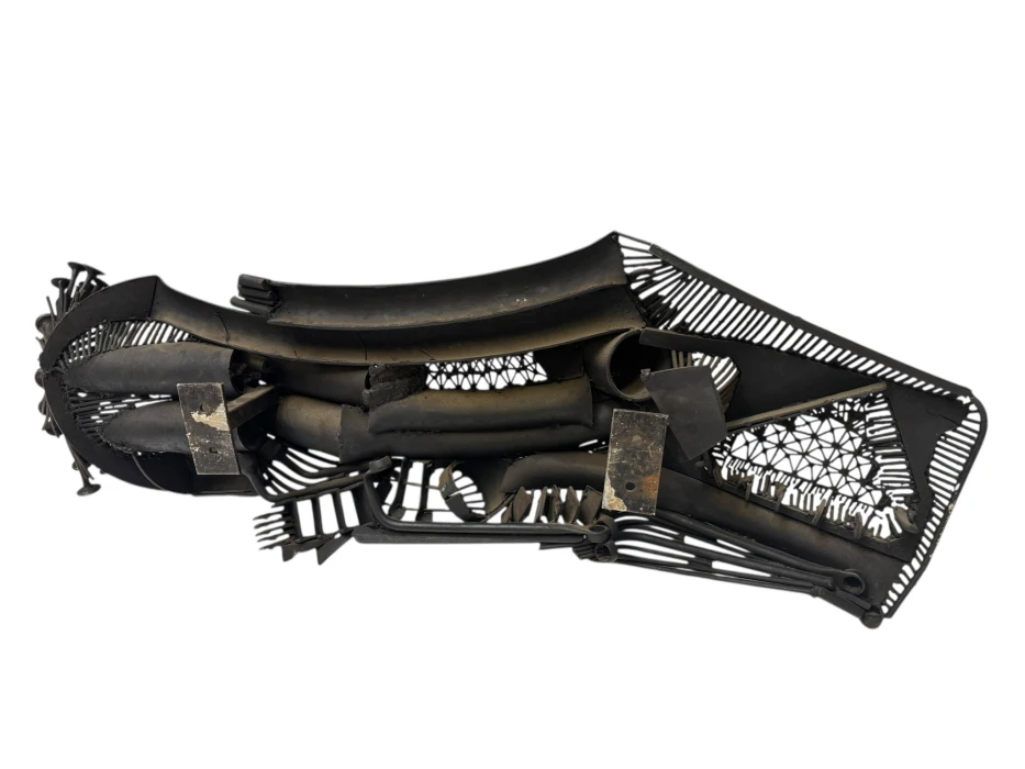 Brutalist Patinated Metal Abstract Sculpture by Frans de Boer Lichtveld, 1964